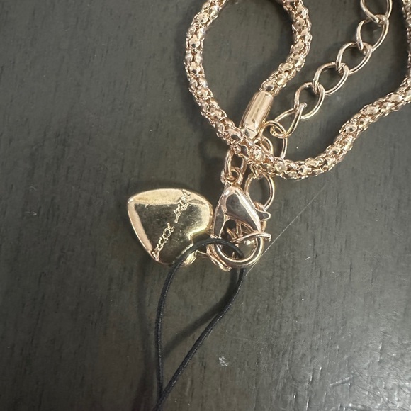 Betsey Johnson Blue Enamel Cowboy Boot Necklace Gold Tone Chain - Picture 3 of 5